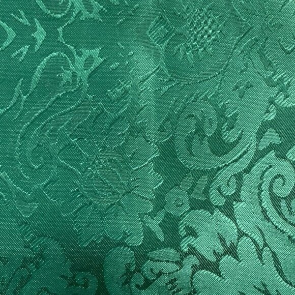 Holly Homes Table Runner Silky Holiday Christmas Green Damask 13 in x 72 in - Picture 9 of 13